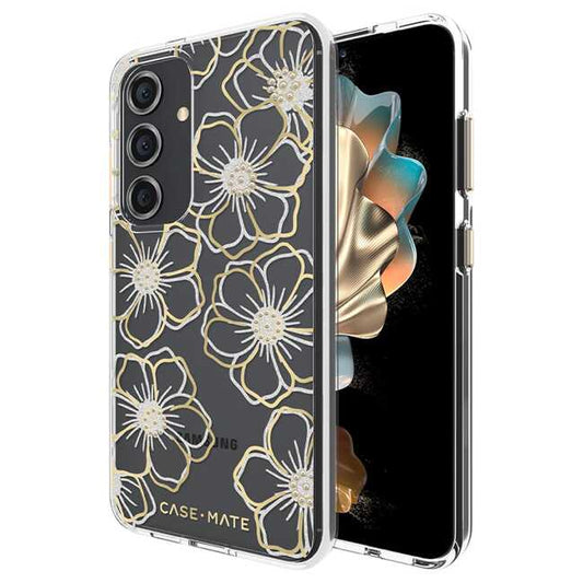 Case-Mate Floral Gems Case (Suits Galaxy S24 Plus) - Gold
