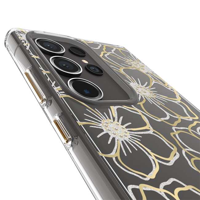 Case-Mate Floral Gems Case (Suits Galaxy S24 Ultra) - Gold