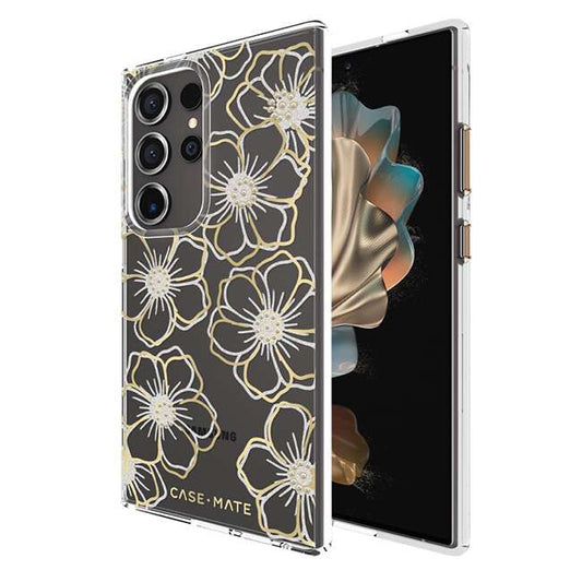 Case-Mate Floral Gems Case (Suits Galaxy S24 Ultra) - Gold