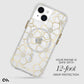 Case-Mate Floral Gems MagSafe Case (Suits iPhone 15) - Gold / Clear