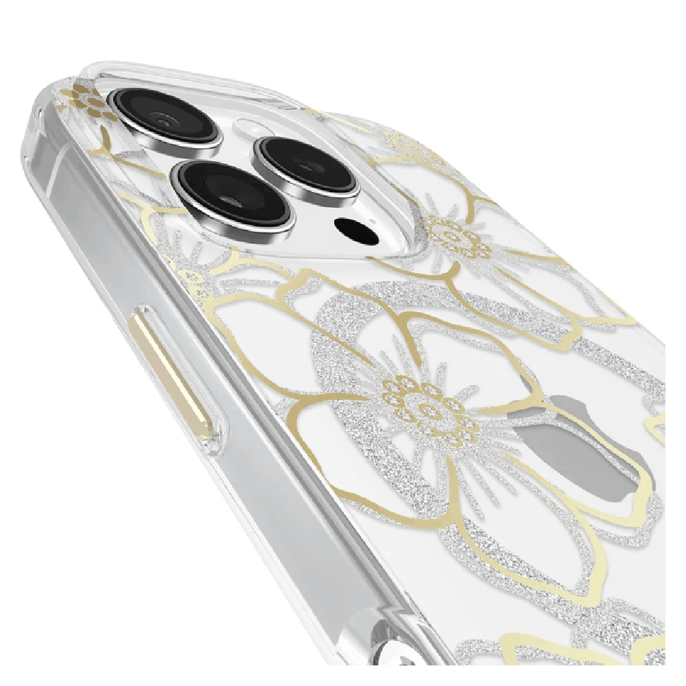 Case-Mate Floral Gems MagSafe Case (Suits iPhone 16 Pro) - Gold