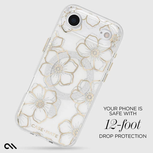 Case-Mate Floral Gems MagSafe Case (Suits iPhone 17 Air) - Gold