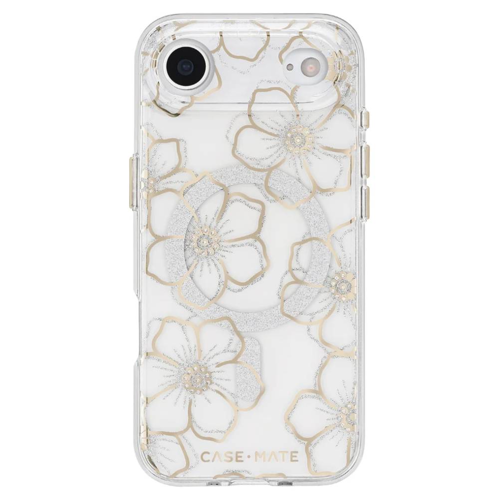 Case-Mate Floral Gems MagSafe Case (Suits iPhone 17 Air) - Gold