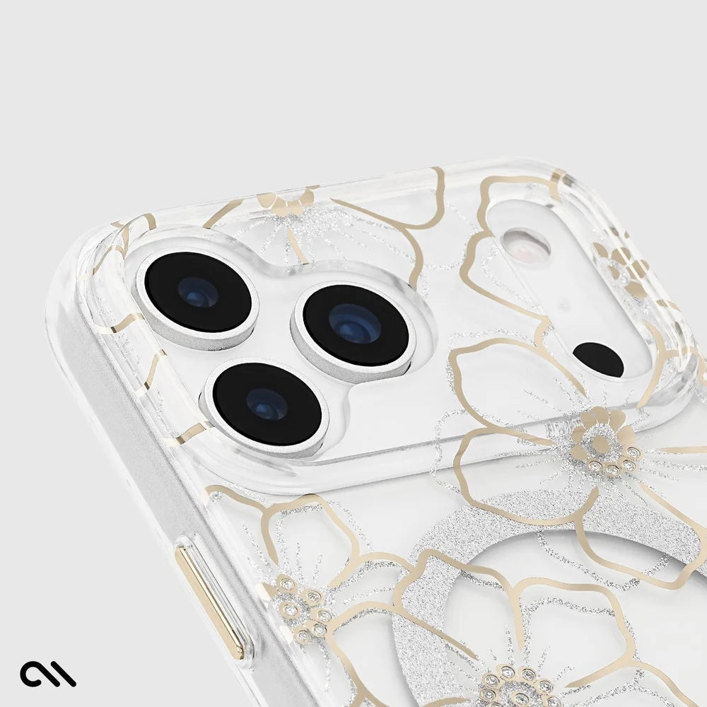 Case-Mate Floral Gems MagSafe Case (Suits iPhone 17 Pro Max) - Gold