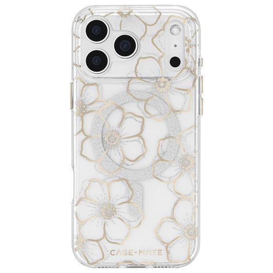 Case-Mate Floral Gems MagSafe Case (Suits iPhone 17 Pro Max) - Gold