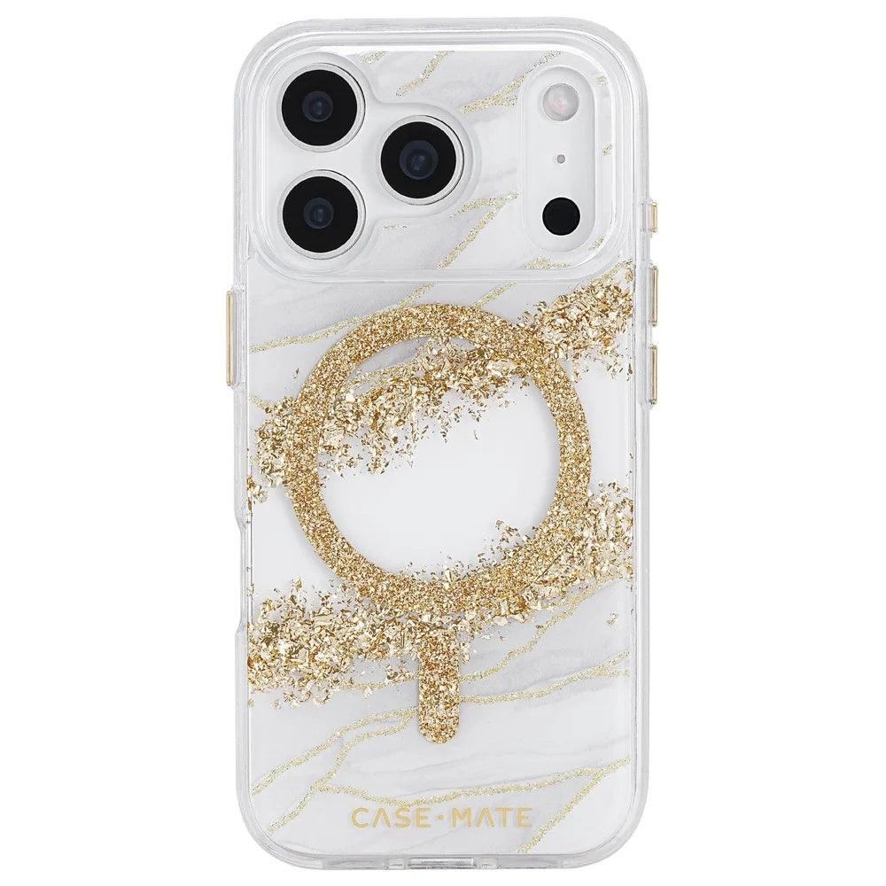 Case-Mate Karat Granite MagSafe Case (Suits iPhone 17 Pro) - Gold