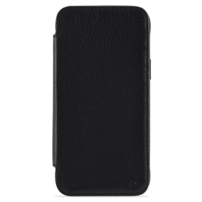 Case-Mate Leather Wallet MagSafe Case (Suits iPhone 14 Plus) - Black