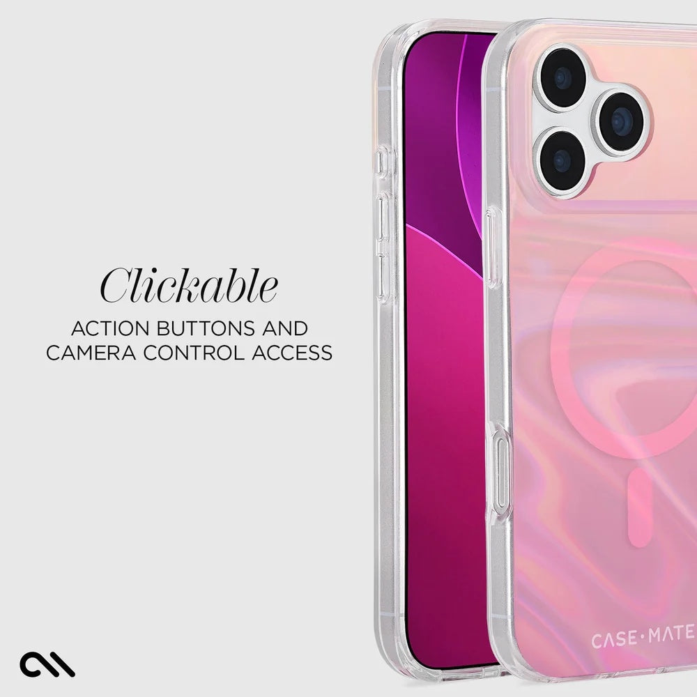 Case-Mate Peach Bubble MagSafe Case (Suits iPhone 17 Pro Max) - Iridescent