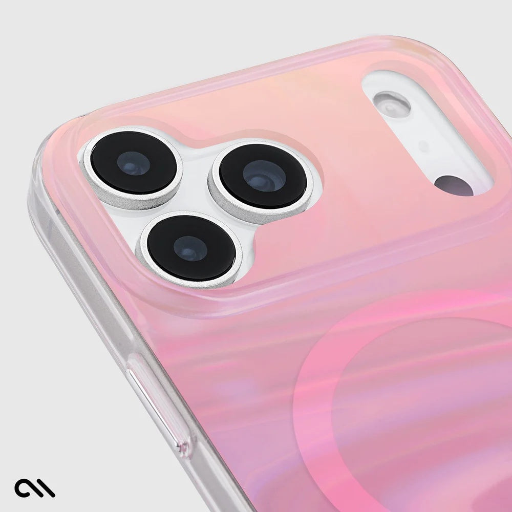 Case-Mate Peach Bubble MagSafe Case (Suits iPhone 17 Pro Max) - Iridescent