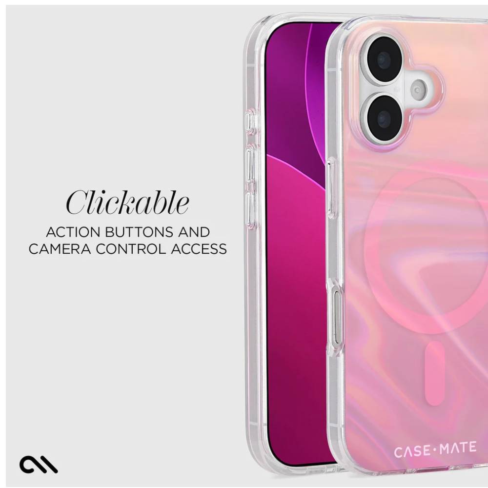 Case-Mate Peach Bubble MagSafe Case (Suits iPhone 17) - Iridescent