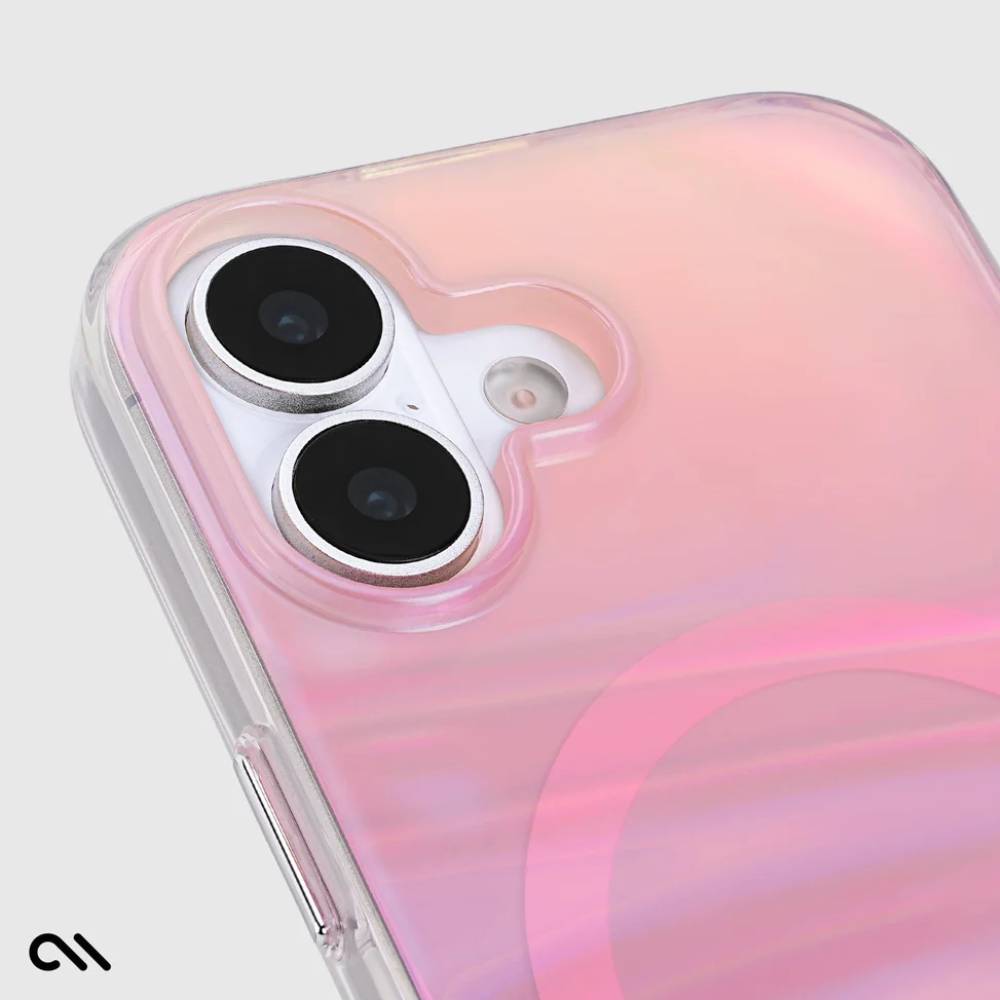 Case-Mate Peach Bubble MagSafe Case (Suits iPhone 17) - Iridescent