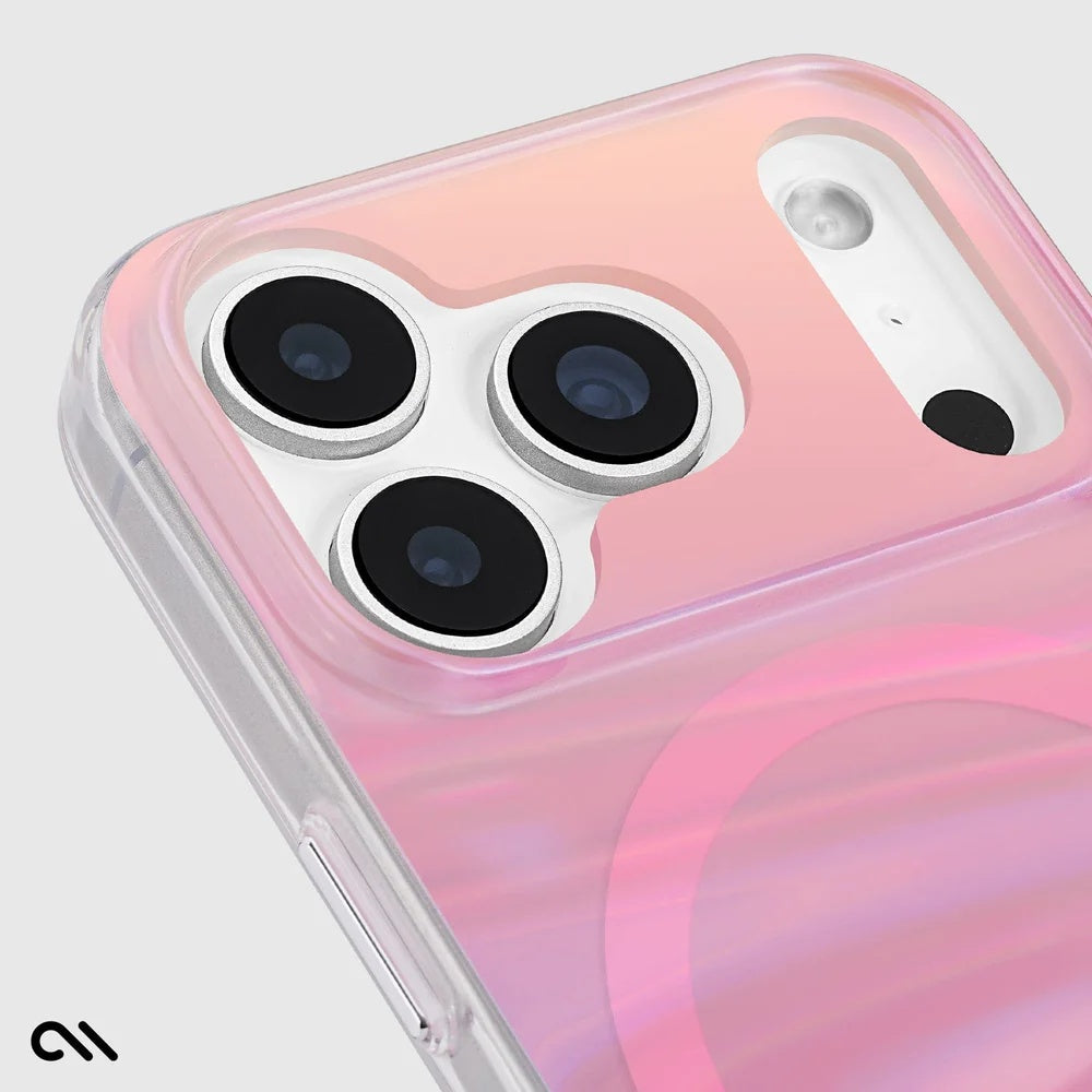 Case-Mate Peach Bubble MagSafe Case (Suits iPhone 17 Pro) - Iridescent