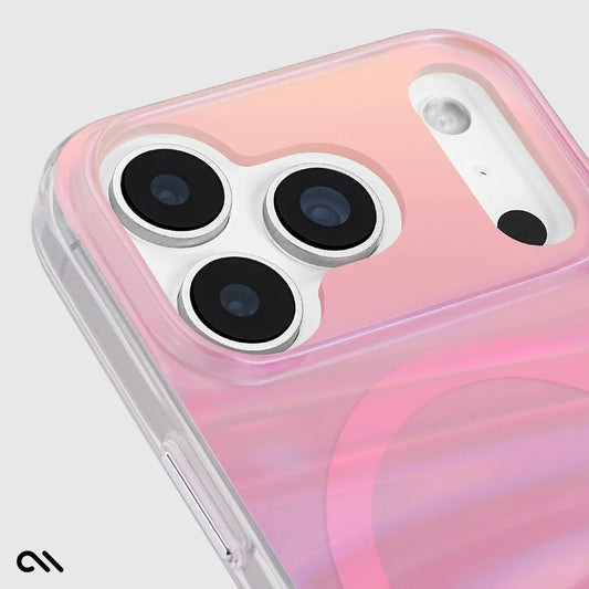 Case-Mate Peach Bubble MagSafe Case (Suits iPhone 17 Pro) - Iridescent