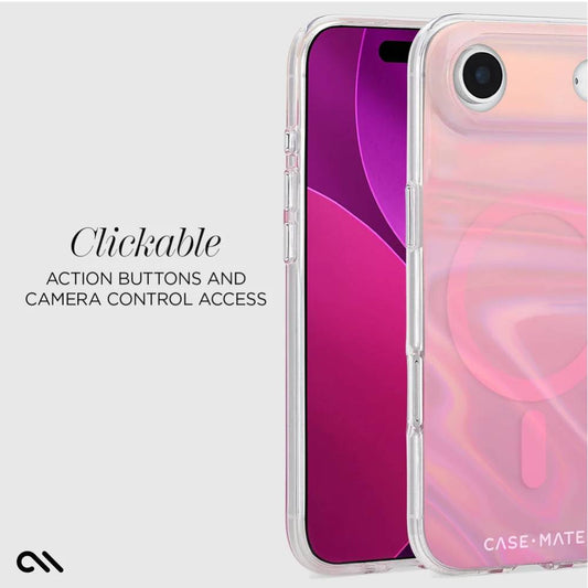 Case-Mate Peach Bubble MagSafe Case (Suits iPhone 17 Air) - Iridescent