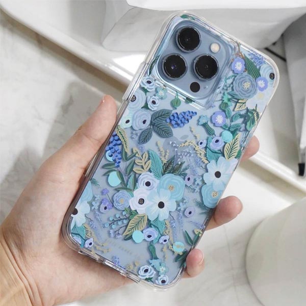 Case-Mate MagSafe Rifle Paper Case (Suits iPhone 14 Plus) - Garden Party Blue