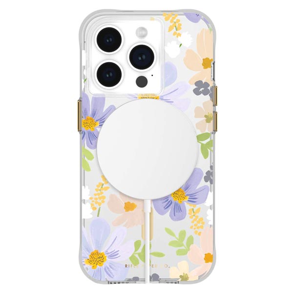 Case-Mate Rifle Paper MagSafe Case (Suits iPhone 15 Pro) - Pastel Marguerite