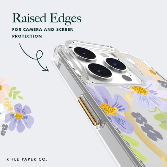 Case-Mate Rifle Paper MagSafe Case (Suits iPhone 15 Pro) - Pastel Marguerite