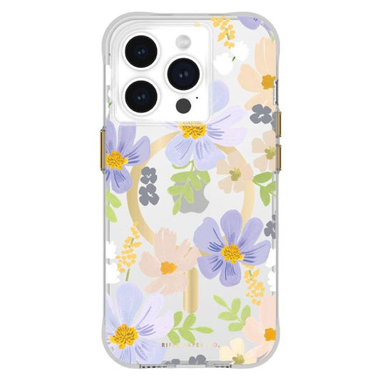 Case-Mate Rifle Paper MagSafe Case (Suits iPhone 15 Pro) - Pastel Marguerite