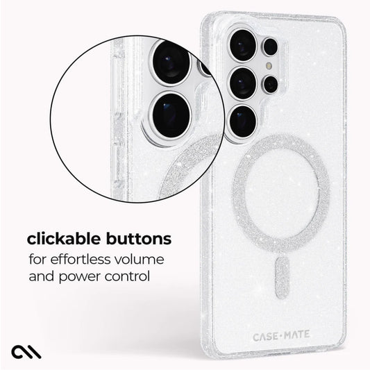 Case-Mate Sheer Twinkle Magnetic Case (Suits Galaxy S26 Ultra) - Silver