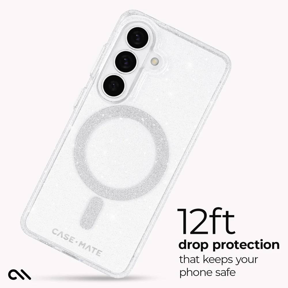 Case-Mate Sheer Twinkle Silver Magnet Case (Suits Galaxy S26)
