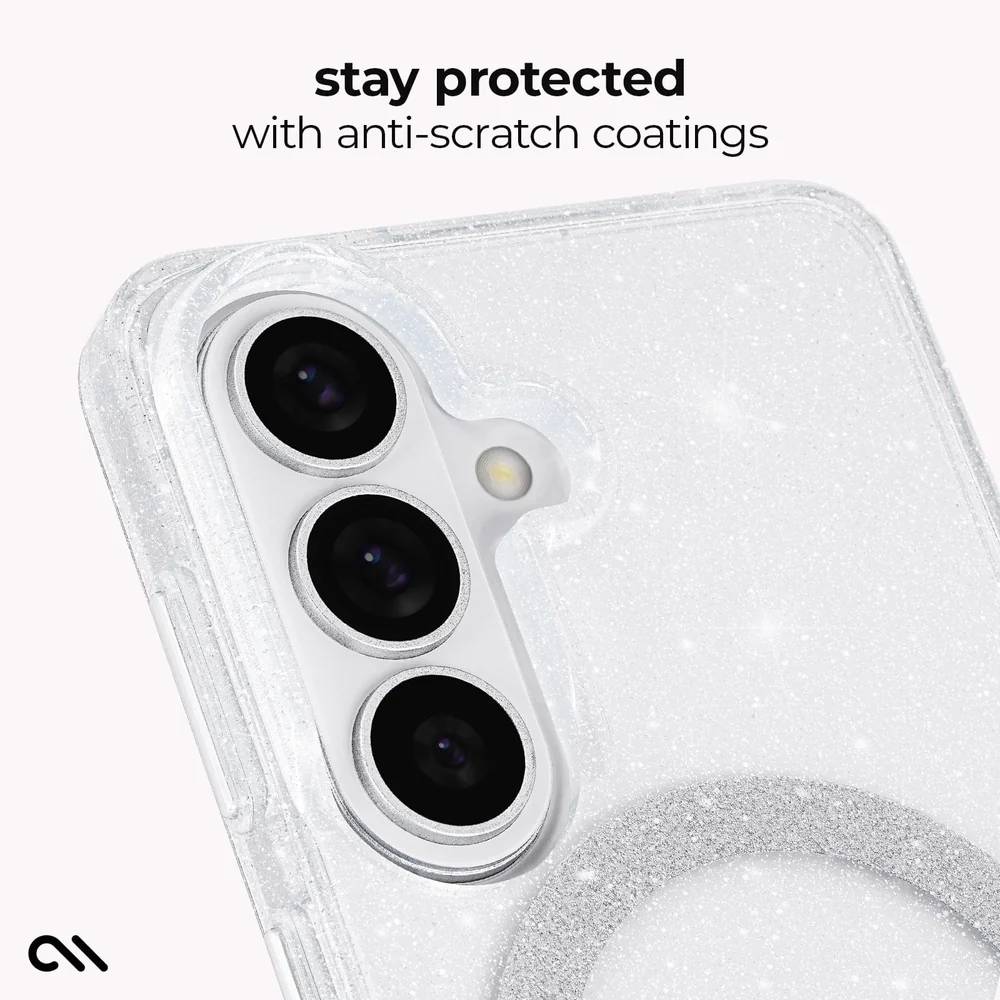 Case-Mate Sheer Twinkle Silver Magnet Case (Suits Galaxy S26)