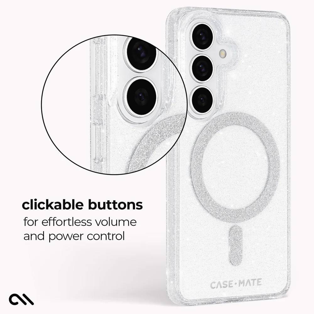 Case-Mate Sheer Twinkle Silver Magnet Case (Suits Galaxy S26)
