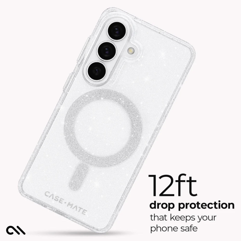 Case-Mate Sheer Twinkle Silver Magnet Case (Suits Galaxy S26 Plus)