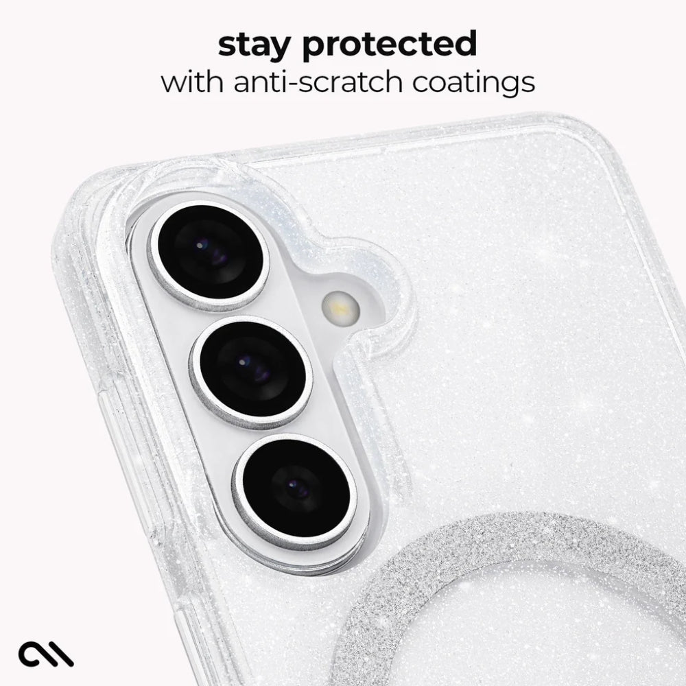 Case-Mate Sheer Twinkle Silver Magnet Case (Suits Galaxy S26 Plus)