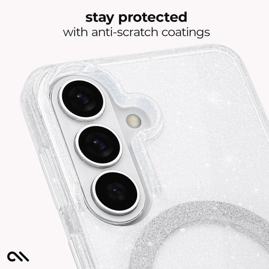 Case-Mate Sheer Twinkle Silver Magnet Case (Suits Galaxy S26 Plus)