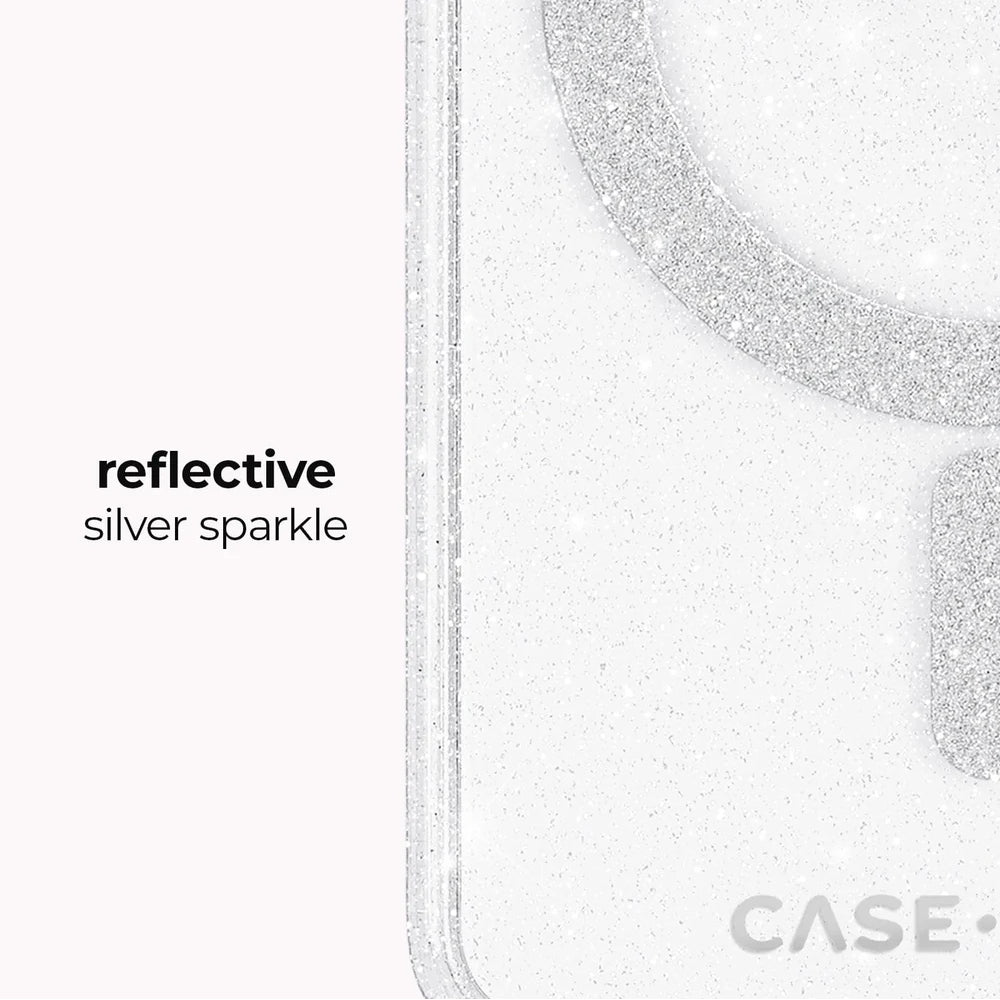 Case-Mate Sheer Twinkle Silver Magnet Case (Suits Galaxy S26 Plus)