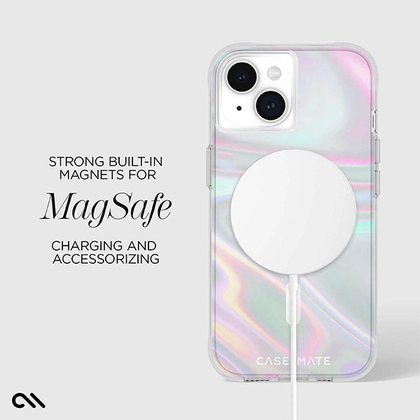 Case-Mate Soap Bubble MagSafe Case (Suits iPhone 15 Plus) - Iridescent