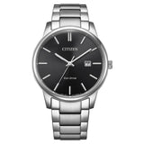 Citizen Eco-Drive Dress Black Dial Stainless Steel Men's Watch (BM6978-93E)