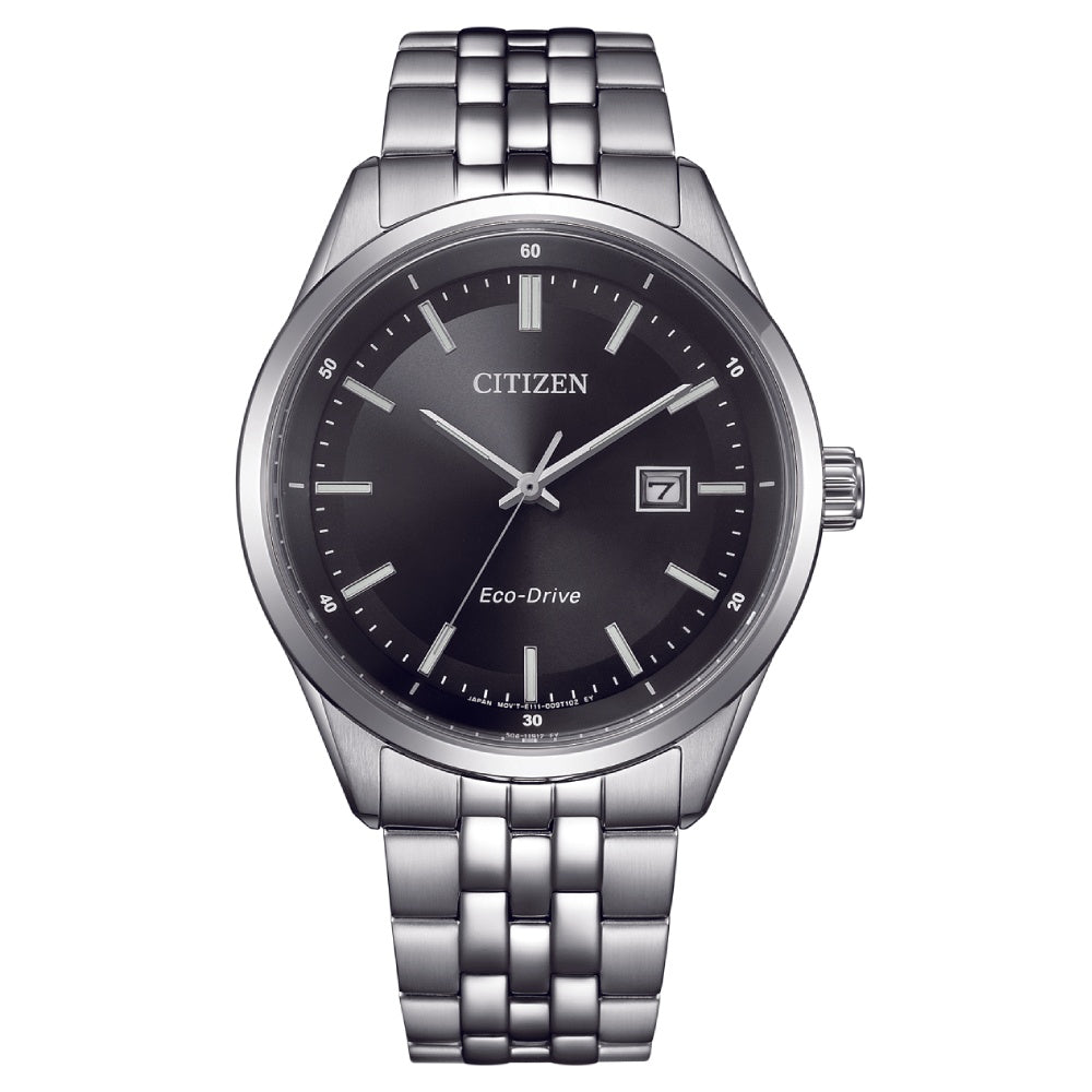 Citizen Eco-Drive Classic Black Dial Stainless Steel Men's Watches (BM7560-59E)