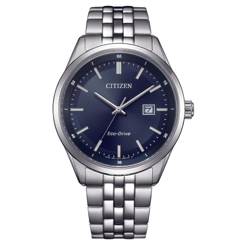 Citizen Eco-Drive Classic Blue Dial Stainless Steel Men's Watch (BM7560-59L)