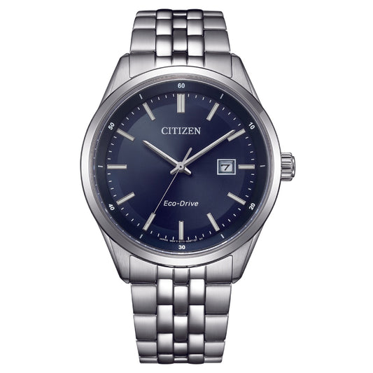 Citizen Eco-Drive Classic Blue Dial Stainless Steel Men's Watch (BM7560-59L)