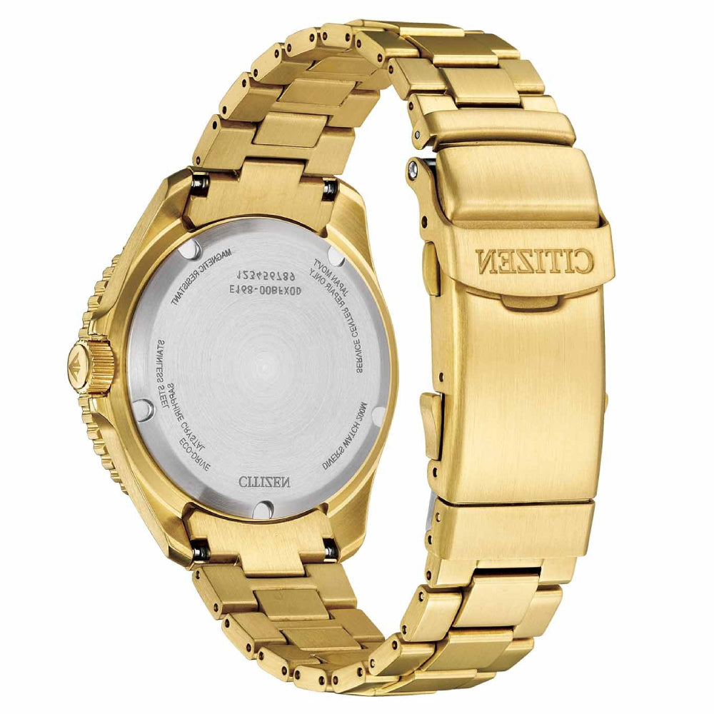 Citizen Promaster Marine Eco-Drive Gold Green Dial Men's Watch (BN0262-59W)