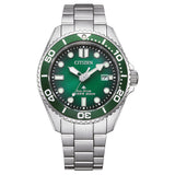 Citizen Promaster Marine Eco-Drive Silver Green Dial Men's Watch (BN0269-50W)