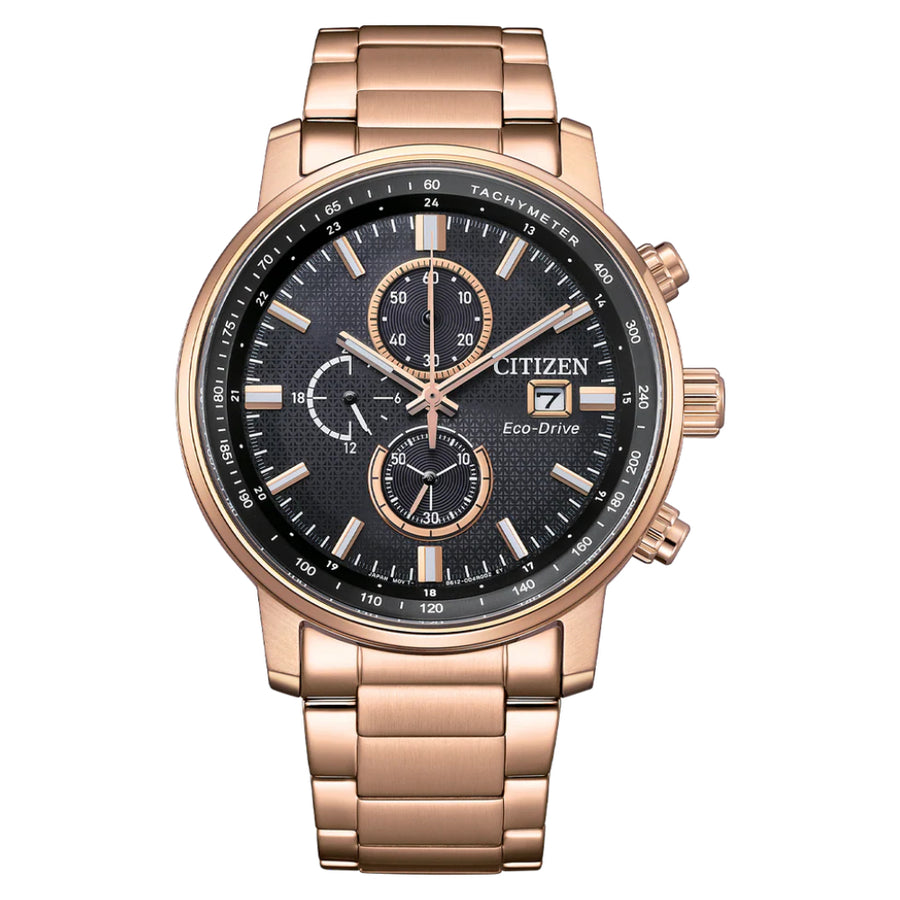 Citizen Eco-Drive Chronograph Pink Gold Men's Watch (CA0848-85E)