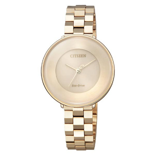 Citizen Dress Rose-Gold Dial Stainless Steel Women’s Watches (EM0603-89X)