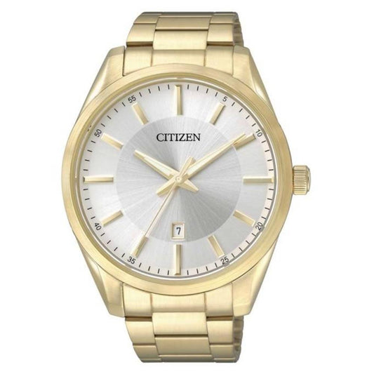 Citizen Dress White Dial Gold Stainless Steel Men’s Watch (BI1032-58A)