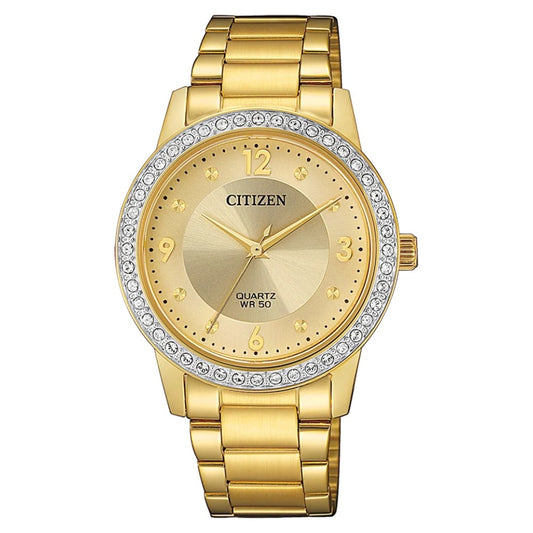 Citizen Classic Quartz Gold-Tone Stainless Steel Women’s Watch (EL3092-86P)