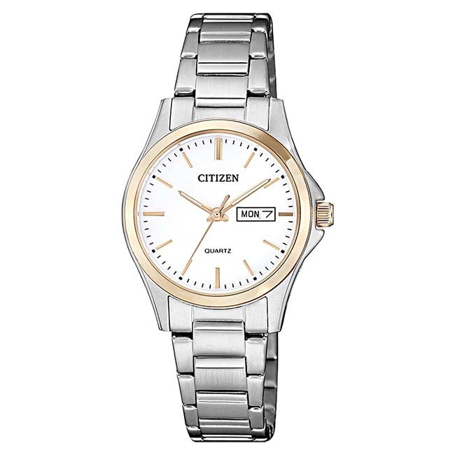 Citizen Analog Rose Gold Color Dial Women's Watch (EQ0596-87A)