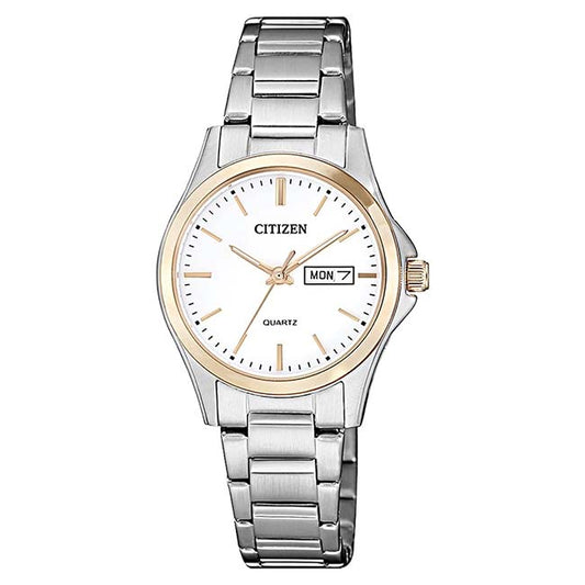 Citizen Analog Rose Gold Color Dial Women's Watch (EQ0596-87A)