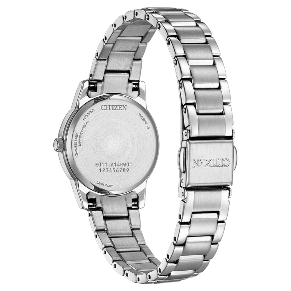 Citizen Eco-Drive Dress Black Dial Stainless Steel Women's Watch (EW2318-90E)