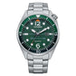 Citizen Mens Green Dial Seaplane Steel Watch (AW1715-86X)