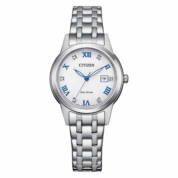 Citizen Eco-Drive White Dial Stainless Steel Women’s Watch (FE1240-81A)