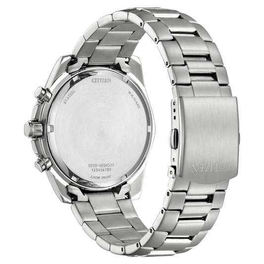 Citizen Chronograph Peach Stainless Steel Dial Men's Watches (AN8200-50X)