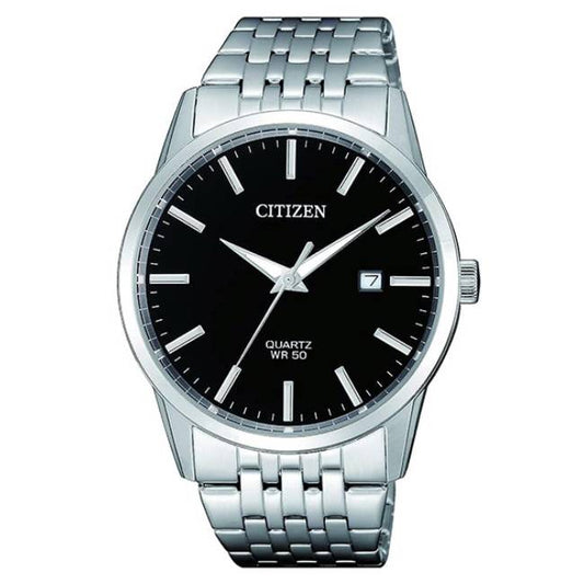 Citizen Black Dial Stainless Steel Quartz Men's Watch (BI5000-87E)