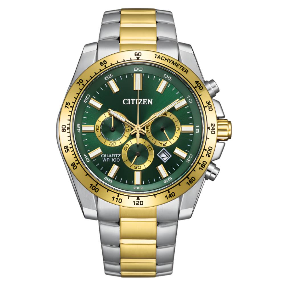 Citizen Sports Chronograph Quartz Green Dial Men's Watches (AN8234-58X)