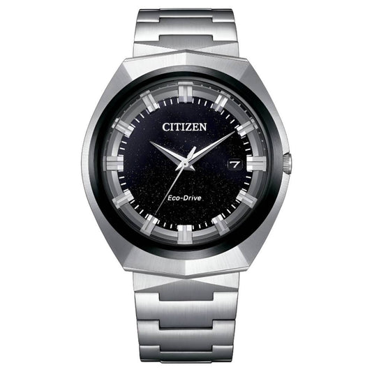 Citizen Eco-Drive Black Dial Stainless Steel Men's Watch (BN1014-55E)